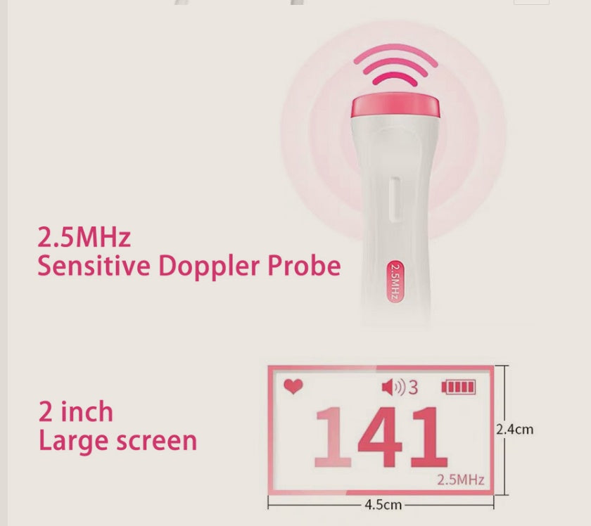 Monitor fetal Doppler pentru gravide, monitorizare functii vitale fat intrauterin, detectare puls, USB