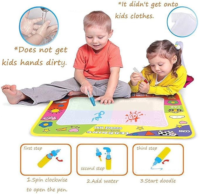 Covoraș de Colorat cu Apă – Litere, Numere și Educație pentru Copii