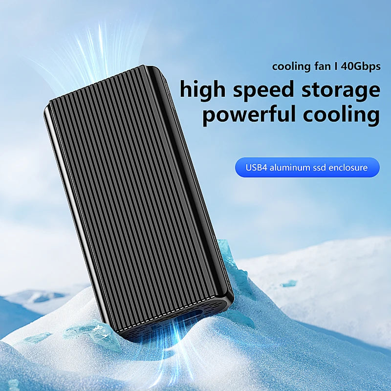40Gbps USB 4 Tybe-c M2 NVME Hard Disk Duplicator 8TB 3GB Per SecondM2 NVME Enclosure with Cooling Fan for IPhone、laptop 、Monitor