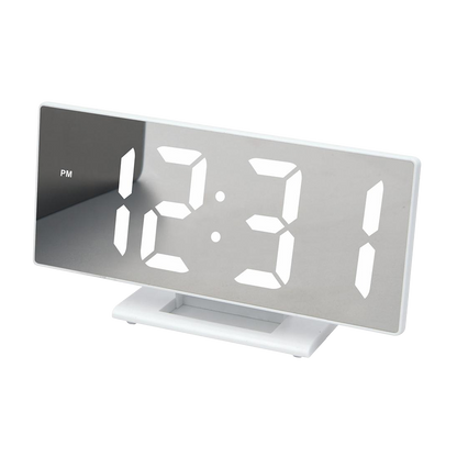 Ceas digital LED multifuncțional cu alarmă, termometru și suport oglindă – USB, memorie