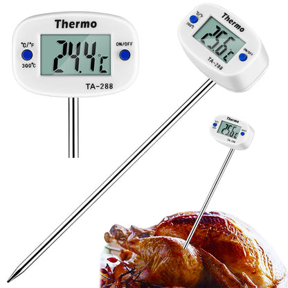 Termometru Digital de Bucătărie cu Sondă – Precizie Rapidă pentru Carne, Vin și Gătit Perfect