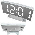 Ceas digital LED multifuncțional cu alarmă, termometru și suport oglindă – USB, memorie