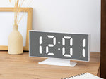 Ceas digital LED multifuncțional cu alarmă, termometru și suport oglindă – USB, memorie