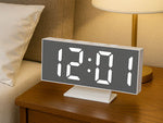 Ceas digital LED multifuncțional cu alarmă, termometru și suport oglindă – USB, memorie