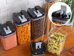 Set 5 Containere Alimentare pentru Bucătărie cu Închidere Ermetică – Depozitare Paste, Cereale, Condimente