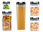 Set 5 Containere Alimentare pentru Bucătărie cu Închidere Ermetică – Depozitare Paste, Cereale, Condimente