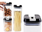 Set 5 Containere Alimentare pentru Bucătărie cu Închidere Ermetică – Depozitare Paste, Cereale, Condimente