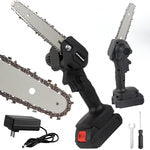 Mini drujbă cordless 6” – Ferăstrău portabil electric pentru grădină și întreținere ramuri