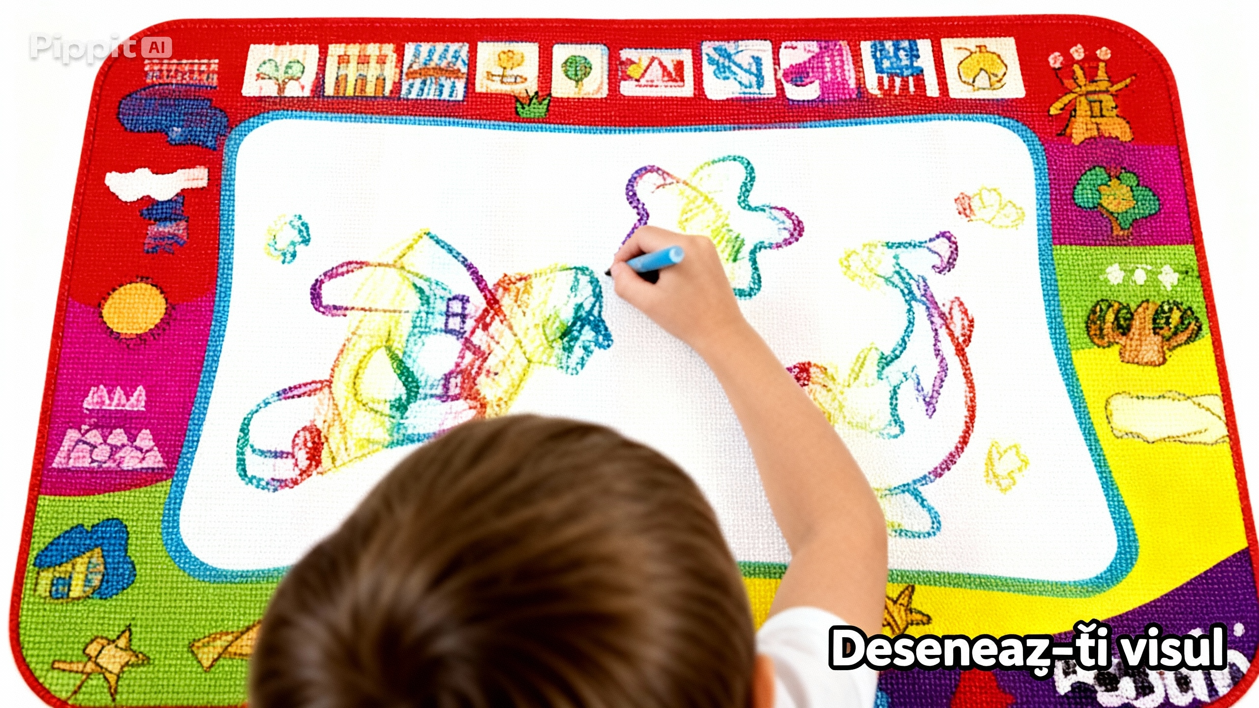 Covoraș de Colorat cu Apă – Litere, Numere și Educație pentru Copii