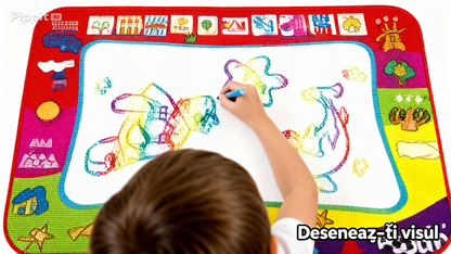 Covoraș de Colorat cu Apă – Litere, Numere și Educație pentru Copii