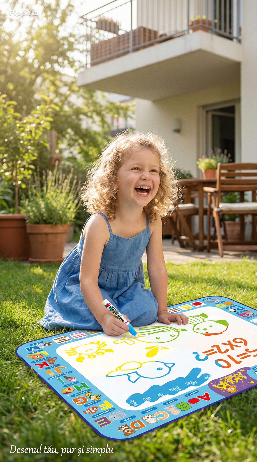 Covoraș de Colorat cu Apă – Litere, Numere și Educație pentru Copii